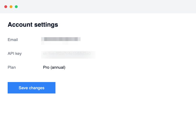 Blurred and pixelated fields in a screenshot